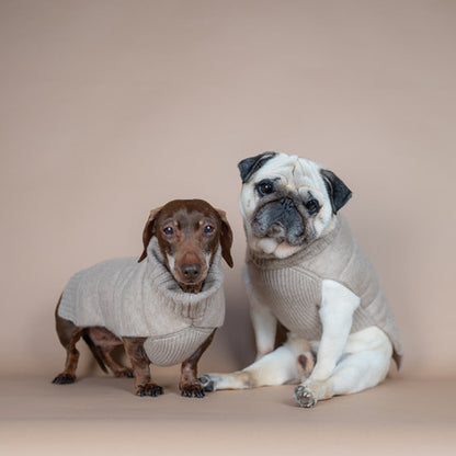 Cashmere & Down - Dog Sweater - Lilly Bird Cashmere/Down Puffer - Tan