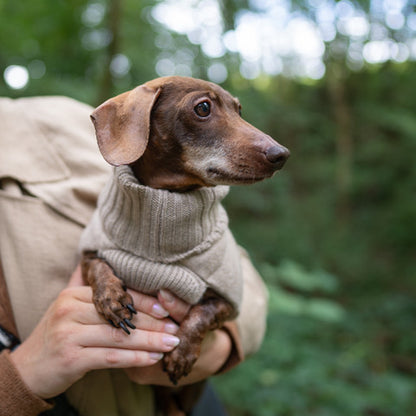 Cashmere & Down - Dog Sweater - Lilly Bird Cashmere/Down Puffer - Tan