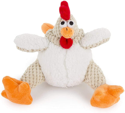 Checkers Chicken - Chew Guard Technology - Plush Squeaker Dog Toy - 3 sizes