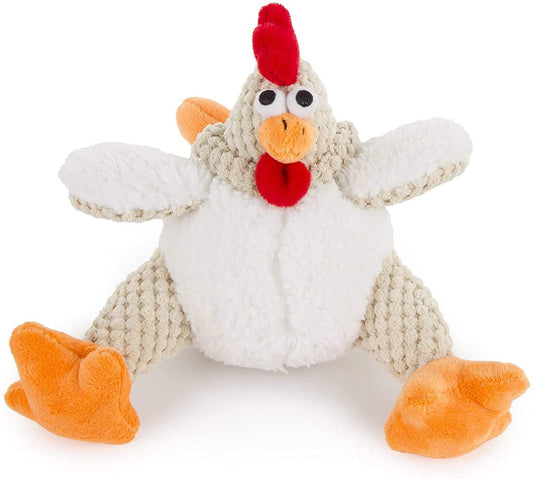 Checkers Chicken - Chew Guard Technology - Plush Squeaker Dog Toy - 3 sizes