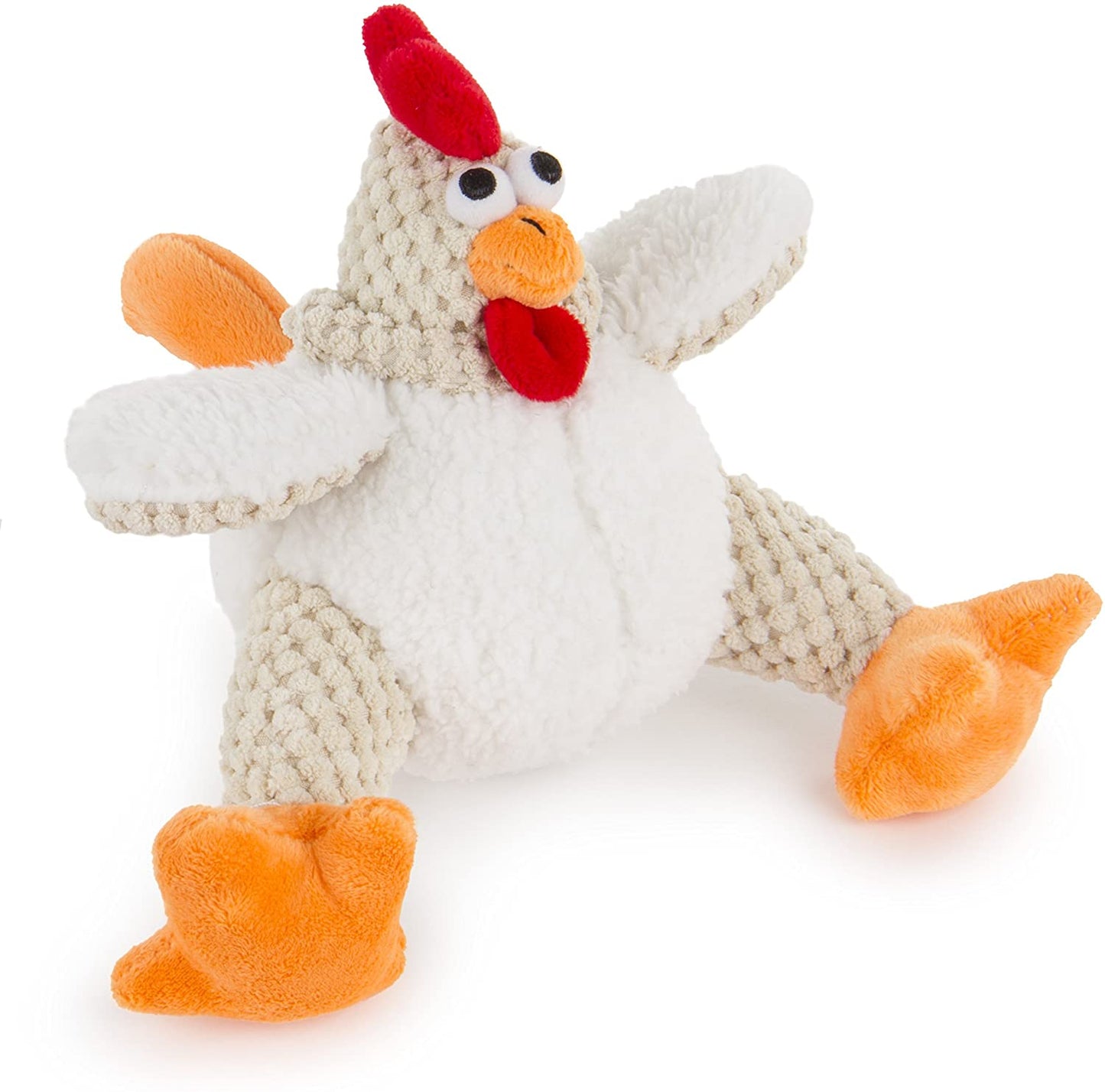 Checkers Chicken - Chew Guard Technology - Plush Squeaker Dog Toy - 3 sizes